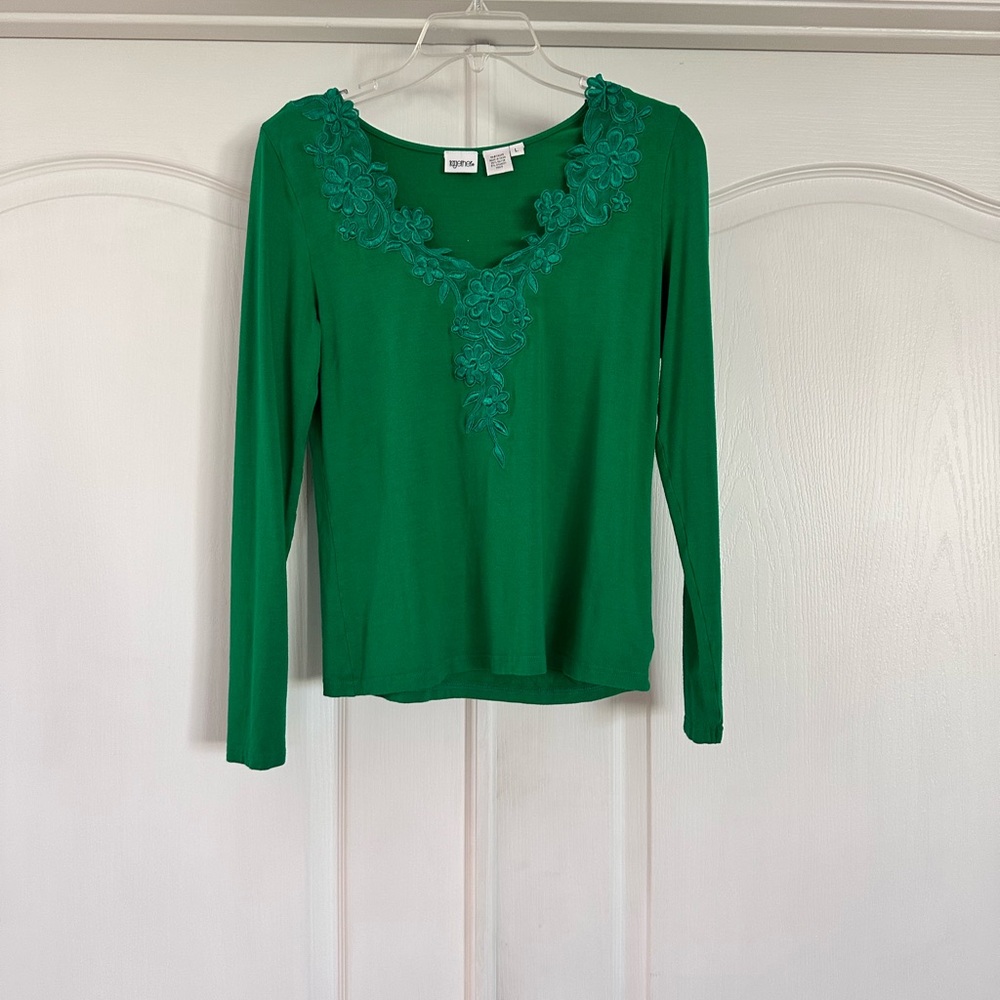 Together Green Embellished Blouse